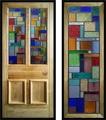 Modern Contemporary Stained Glass Door