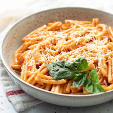 casarecce pasta with creamy tomato