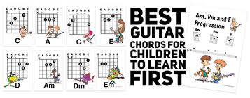 Start with 1 chord and play as many easy guitar songs as you can. Easy Kids Guitar Songs Using The Chords That Children Should Learn First