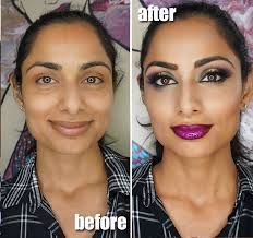 indian bridal makeup cl before and