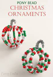 pony bead christmas ornaments cutesy