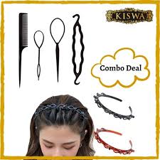 Hair Styling Tools Set with Double layer Hair Twisting Hairband | Kiswa.pk