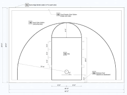 half court basketball floor 46x30 kit