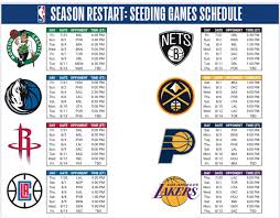 The nba playoff tv schedule provides a full tv listing guide with dates, times and tv channels. Arash Markazi On Twitter The Nba S Complete Game Schedule And National Television Schedules For Tnt Espn Abc And Nba Tv For The Seeding Games Which Will Be Played July 30 Aug