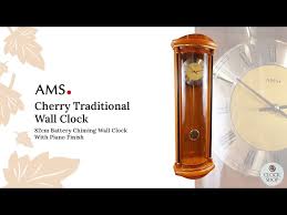 82cm Cherry Battery Chiming Wall Clock