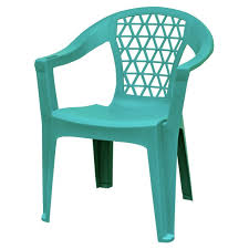 This style is created specifically with a fan back making it nice and roomy! Adams Penza Outdoor Resin Stack Chair With Phone Holder Plastic Patio Furniture Teal Walmart Com Walmart Com