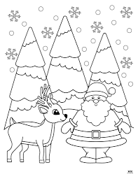 reindeer coloring pages 30 free