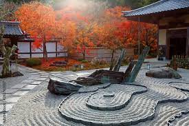 Autumn Scenery Of A Japanese Rock