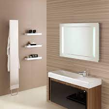 floating shelf and mirror cabinet