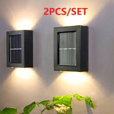 2pcs Solar Wall Lamp Waterproof