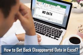 How To Get Back Disappear Data In Excel