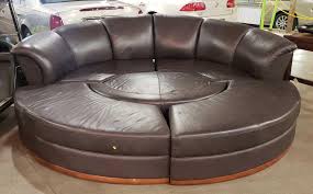 Modern Leather Circular Sectional Sofa