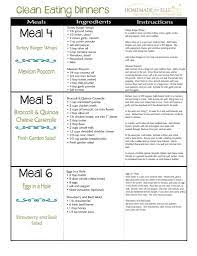 clean eating meal plan pdf with