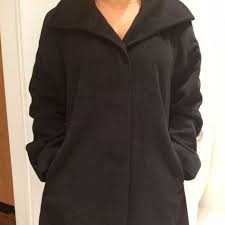 Cinzia Rocca Baby Llama Angora Cashmere Black Coat Gorgeous