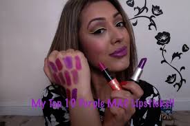 my top 10 purple mac lipsticks for