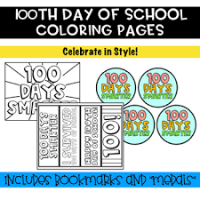 Cut and paste the correct days coloring page. 100th Day Of School Coloring Pack By The Paper With No Name Tpt