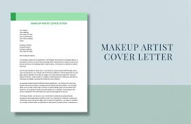 makeup artist cover letter in word