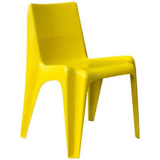 Plastic Chair In Yellow 1970s For