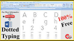 make dotted type design in ms word