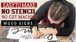 stencil no cut machine wood sign diy