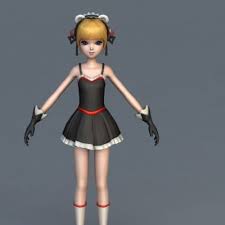 anime character rigged animated 3d