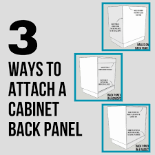 3 ways to attach a cabinet back panel