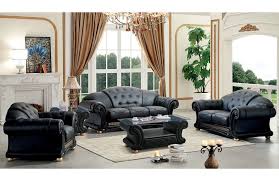 noci black leather clic sofa