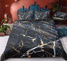 black marble bedding set king size