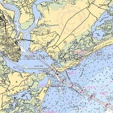 South Carolina Mount Pleasant Nautical Chart Decor