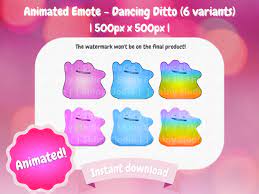 Twitch Animated Emote Dancing Ditto Rainbow Pokemon - Etsy UK