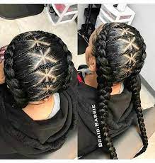 The most common is the two braided style where the hair is divided into two sections and plaited down in a three stranded braid. Two French Braid Hairstyles Black Hair Novocom Top