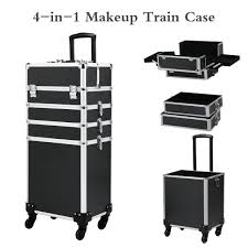 rolling makeup train cases trolley