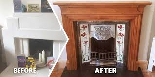 victorian style gas fire and fireplace