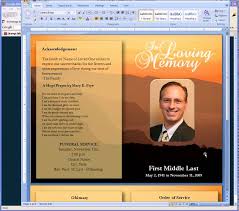 free funeral program templates you