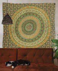 Circle Tapestry Green Wall Hanging