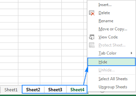 How To Hide Sheets In Excel
