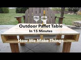 How To Make An Outdoor Pallet Table In