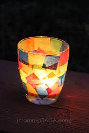 Stained Glass Votive Candle Holder