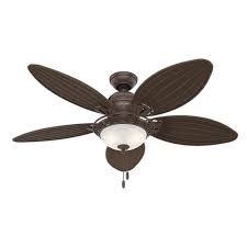 Hunter Fan Caribbean Breeze 54 Weathered Bronze Indoor Ceiling Fan W Light Kit At Menards