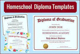 home diploma templates free
