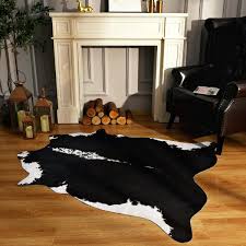 brown cowhide rug cow print rugs