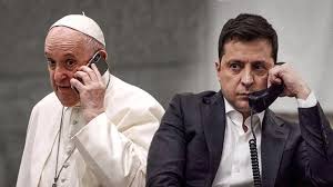 Papa con presidente de Ucrania