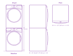 Whirlpool Front Load Washer Dryer Dimensions Drawings