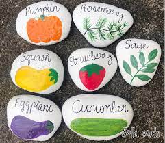 Bright Vegetable Garden Stone Marker