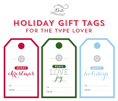 Holiday Gift Tags For The Type Lover The Chic Type Blog
