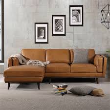 genuine leather sectional sofa left