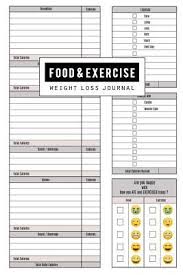 Food And Exercise Journal Fitness Planner Workout Diet