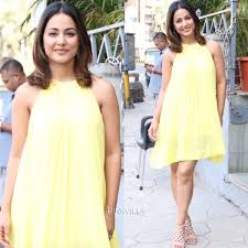 Hina Khan Photos Hina Khan Is Once Again Hot In Yellow Clothes See The Stylish Look Of The Actress Here - Hina Khan Photos: हिना खान एक बार फिर पीले कपड़ों में