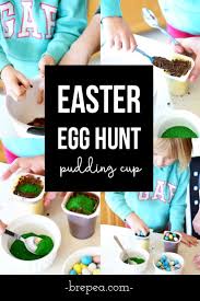 (see tip.) add cool whip and half the cookie crumbs to pudding; Easy Easter Dessert Egg Hunt Snack Pack Pudding Cups Bre Pea