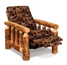 rustic log cabin recliner from